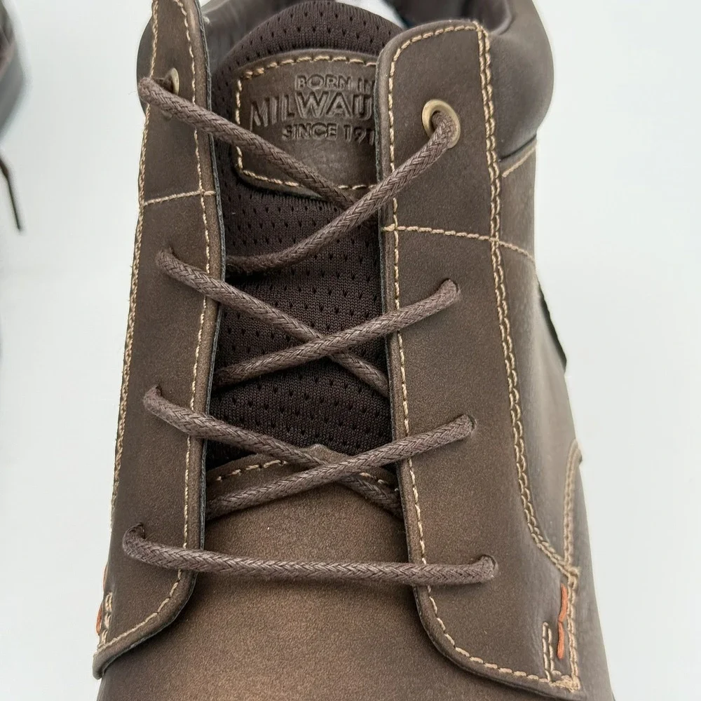 Nunn Bush Circuit DC Plain Toe Chukka Brown Boot Men 10.5 Softgel Heel Pod NIB